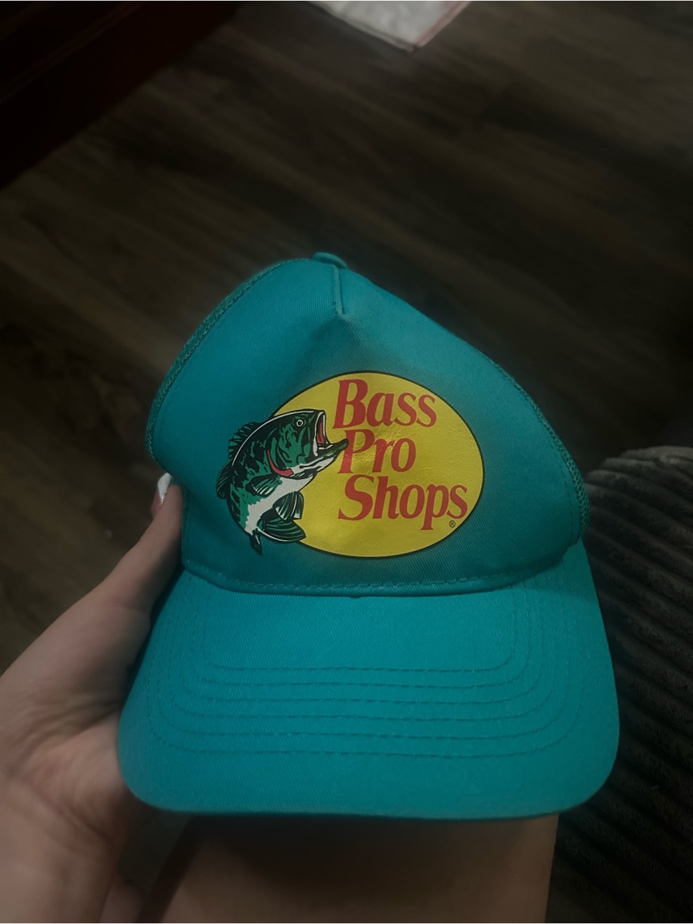 Bass Pro Shops Teal Logo Fishing Trucker Hat